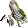 Bird Diaper Harness Flight Suit Clothes, Parrot Flight Suit with Leash for Parrot, Bird Flying Clothes with Rope and Handle for Outdoor Activities Training (with Leash,Budgie)