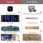 LOFICOPER LED Digital Aquarium Thermometer, Stick-on Fish Tank Thermometer with Built-in Battery, for Fish, Axolotl, Turtle, Reptiles