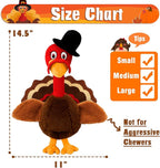 Thanksgiving Dog Toys, Turkey Squeaky Dog Toys with Cotton Rope and Crinkle, Thanksgiving Dog Gifts for Small Medium and Large Dogs