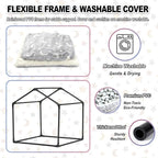 Indoor Dog House, Soft Warm Glow Dog Cave for Small & Medium Dogs | Warm Plush Dog Cave Bed with Sturdy Frame, Machine Washable, Non-slip, for Indoor Dogs and Cats