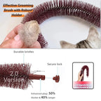 Happi N Pets Original Cat Self Groomer, Arch Grooming Brush wtih Heavy Wooden Scratching Pad, Rubbing Post & Toy, Cat Face Scratchers Body Massager, Cat Scratchers for Indoor Cats, Brown