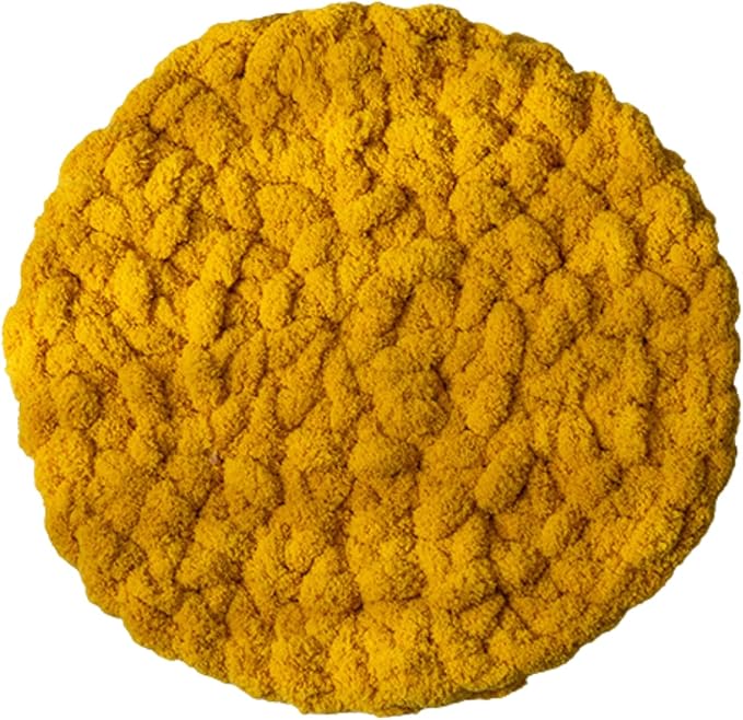 Cat Knitted Bed Mat, Extra-Soft Washable Warm Round Pads Cushions for Indoor Kittens, Cat Trees Towers, Perfect for Kneading and Sleeping (Yellow,Small)