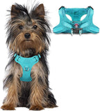 Dog Harness Step in Dog Vest Harness, Reflective Adjustable Puppy No Pull Harness Breathable Soft for Small and Medium Dogs Cats, Ocean Blue, XXS