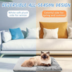 VitalCozy 2 Pack Self Warming Cat Mat Self Heating Pad Bed Reversible Machine Washable Reflects Body Heat Warm Thermal Pet Pad Crate Blanket for Feral and Indoor Cat(Double Star,21" X 14")