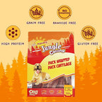 Jungle Calling Duck Wrapped Bones Dog Treats, Made with Real Meat & Cartilage, Rawhide Free Dogs Snacks,Healthy, Easily Digestible, and High Protein Chews Bone Treat