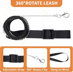 3 Pack Bearded Dragon Leash and Harness Set for Small Animals, 6.5FT Leash with 3 Sizes Adjustable Harness for Lizard Walking Adventure, Soft Vest Clothes for Squirrel Reptile Lovers -Brown