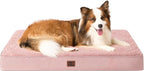 EHEYCIGA Orthopedic XL Dog Beds for Extra Large Dogs with Removable Washable Cover for Crate, Pink, 41x27