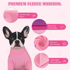 3 Pack Dog Sweaters for Small Dogs, Fleece Dog Sweater Pet Clothes Turtleneck Soft Warm Sweatshirt Puppy Sweater Boy Girl Pet(Pink+Hotpink+Purple,S)