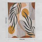 ICMOLYYENLO Boho Plant Aesthetic Tapestry, Abstract Medieval Arch Sun Home Aesthetic Wall Hanging For Bedroom Living Room Dormitory Tapestry 50x60 Inches