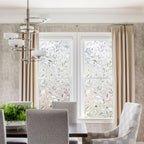 Kromapolis Window Film Privacy - Frosted Glass Decorative Film, Static Clings, No-Glue (17.5x118.1in)
