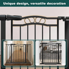 Extra Wide Baby Gate 67.3-81.1 Inch, Pressure Mounted Dog Gate Indoor, Walk Thru Pet Gate for Cat Dog Child,Pet Gates for The House Stairs Doorway Black