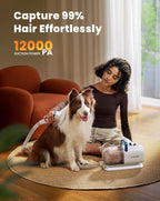 oneisall 8-in-1 Dog Grooming Vacuum & Dryer for Shedding/Drying/Trimming | Vacuum & Blower & Metal Blade Pet Clippers, Adjustable 7-Temp & 3 Air Levels, All-in-One Dog Grooming Kit, Storage bag
