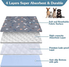 Washable Pee Pads for Dogs 72"x72", Reusable Puppy Pads Extra Large Upgrade Non-Slip Dog Pee Pads Super Absorbency Training Pads Quick Dry Whelping Pads for Dog Playpen, Protects Floor Sofa Bed