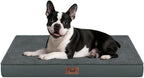 Plush Orthopedic Dog Bed for Medium Dogs & Puppies, Waterproof Dog Beds 29x18 Inch with Removable Washable Cover, Egg Crate Foam Flat Pet Mat, Gray