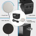 DEWENWILS Touch Dimmer Switch, Touch Pad Control with 3 Levels of Dimming, Dimmable LED/CFL Lights, and Incandescent Bulbs, Extension Cord, 1 Pack, ETL Listed, Black