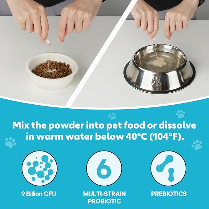 Probiotics for Cats - Cat Probiotic Supplement for Digestive & Gut Support, Diarrhea Relief, Immunity Booster, Cat Probiotic Powder with 9 Billion CFU and Prebiotics, 120 Capsules