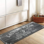 Pauwer Laundry Room Rug Runner 20"x60" Waterproof Rubber Laundry Mat Non Slip Kitchen Mats for Floor Washable Floor Mat Runner Rug for Farmhouse Mudroom Washroom Bathroom Decor
