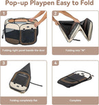 A 4 Pet PortablePet Playpen for Small Dogs, 27" Foldable Small Playpens for Puppy/Cat/Rabbit/Chick, Indoor Cat Playpen with Removable Zipper & Mesh Panel(11”W × 7.5”H)