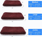 Magic Dog Super Soft Medium Dog Bed, 32 Inch Orthopedic Foam Pet Bed with Anti Slip Bottom, Removable Washable Cover, Burgundy