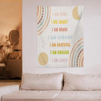 ICMOLYYENLO Boho Plant Aesthetic Tapestry, Abstract Medieval Arch Sun Home Aesthetic Wall Hanging For Bedroom Living Room Dormitory Tapestry 60x60 Inches