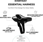 ShawnCo Essential Dog Harness, No-Pull Pet Vest (Arctic Camo,S) | 3 Leash Clips, Easy On, No-Choke, Reflective, Adjustable Fit, Padded Comfort, Control Handle, For Small, Medium & Large Dogs