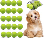 Magicorange Small Tennis Balls, 20 Pack 2 inch Tennis Balls for Dogs, Colorful Easy Catching Pet Dog Playing Ball with Mesh Bag for Easy Transport (Yellow, 2 inch)