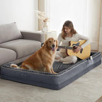 WNPETHOME Orthopedic Washable Human Dog Bed for Adult & Dog Cozy Sleep | Human Size Waterproof Big Soft Dog Couch Sofa Bed for Dogs & Adult Relax with Removable Cover Pet Bed Dark Grey 61x43 Inch