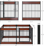 Dog Playpen, 31.5" Height Dog Pen Indoor, Heavy Duty, Safe and Sturdy, Furniture Style Puppy Pen (12 Panels (31.5" High), Black)