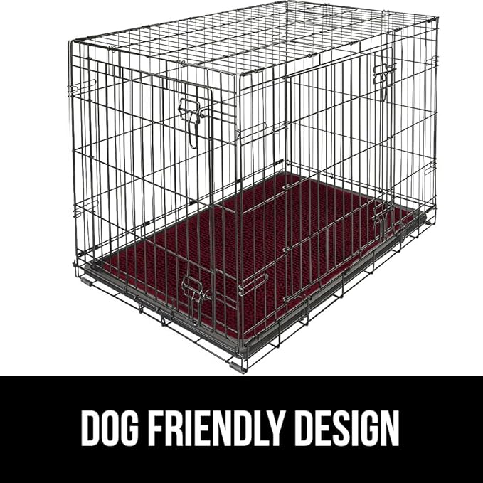 GORILLA GRIP SoakSTOPPER Dog Door Mat, 30x20 Machine Washable Rug Absorbent Doormat Captures Moisture Mud Dirt, Quick Dry Soft Chenille Entryway Rugs Indoor Entrance Mats for Dog Paws, Burgundy