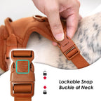 No Pull Dog Harness, Puppy Vest with Front Clip for Small Medium Large Sized Dog(Carmel Brown,XS)