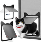 Pet Screen Door for Dogs & Cats - Heavy Duty Magnetic Lockable Flap, Inside Door 11.1x8.94inch, Easy Install for Sliding Glass/Patio Doors Screen, Scratch-Resistant & Security Latch (Size XL)