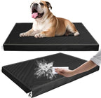 Waterproof Vinyl Leather Dog Bed for Small Dogs, Wipeable Dog Pad, Easy to Clean, Pet Hair Resistant Kennel Bed