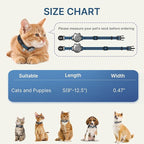 Waterproof Airtag Cat Collar, Breakaway Cat Airtag Collar with Luminous & Reflective Pattern Strap, Lightweight Kitten Collars for Apple Air tag, Hidden Holder for GPS Tracker - Cats, Kittens (9-13")