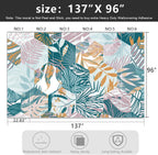 -Abstract Geometry Botanical Banana Leaf Fabric Wallpaper Living Room Bedroom Bathroom Tropical Plant Leaf Large Wall Mural- 137"x96"（ not Peel and Stick）