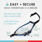 No Pull Dog Harness | Comfortable Training Harnesses | Effective No Pull Harness Design | Ideal for Small Dog and Puppy | 4-Point Adjustable (S - 18~24 inch Girth, Navy)