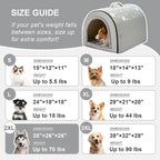 Jiupety 2 in 1 Dog House Indoor, Comfy Cave Bed Covered Dog Bed, Portable House for Medium and Large Dogs, 2XL(35"×27"×26"), Up to 70 Lb, Grey