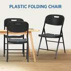 50 Pack Thicker 800 LBS Black Folding Chairs, Commercial Grade Folding Chair, Foldable Chairs for Events