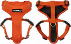 Adventure Dog Harness - Stylish, & Durable Medium Dog Harness for Outdoor Adventures and Everyday Wear - Sunset Orange Neoprene Adjustable Harness for Dogs with Reflective Piping & Brass D-ring