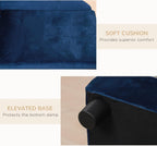 PawHut Luxury Fancy Dog Couch with Hidden Storage, Small Dog Sofa Bed with 2" Soft Foam, Modern Pet Furniture for Puppies & Little Breeds, Blue