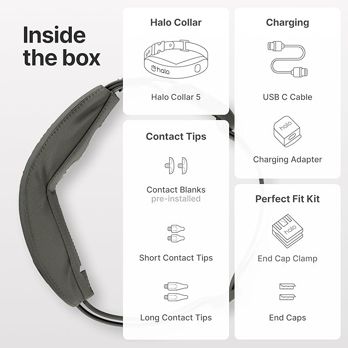 Halo Collar 5, New Wireless Dog Fence & GPS Dog Collar, Subscription Required, Waterproof, Blaze, One Size