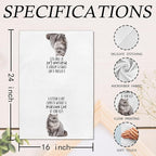 Funny Persian Cat Kitchen Towels, Persian Cat Mom Lady Lovers Gifts for Women Hand Towels, Gifts for Pet Lovers Dishcloths Dish Towel for Kitchen 16x24 Inches Set of 2