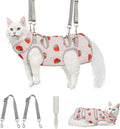 Supet Cat Grooming Hammock, Soft Fabric Nail Clipper Hammock, Self-Adhesive Wrap for Cutting Nails, Quickly Calm Down for Medicine, Teeth Brushing, Ear Cleaning