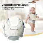 Baby Walking Harness - Handheld Toddler Walker Helper with Detachable Crotch, Adjustable Traction Strap, Breathable Fabric, Infant Walking Assistant Belt with for 9-24 Months (Grey)