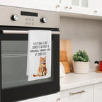Funny Orange Tabby Cat Gifts Kitchen Towels, Cat Lover Gifts for Women, Funny Hand Towels for Bathroom Decor, A Kitchen Is Not Complete without Dishcloths Dish Towel forKitchen 16x24 Inches