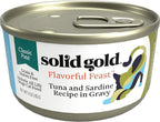 Solid Gold Wet Cat Food Pate - Healthy Canned Cat Food Pate w/Real Tuna & Sardine, Omega Fatty Acids, Vitamins & Minerals - Grain Free & Gluten Free Can Meals for Cats & Kittens - 24ct/3oz Can