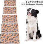 Dono 1 Pack 3 Dog Blankets, Soft Fluffy Fleece Pet Blanket Warm Sleep Mat Paw Print Design Puppy Kitten Throw Blankets Doggy Blanket for Dogs