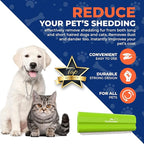 EasyGroomer Deshedding Brush for Dogs & Cats – Undercoat Grooming Tool for Short & Long Hair, Removes Loose Fur & Dirt, Reduces Shedding for Small & Large Pets, Lime