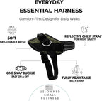 ShawnCo Essential Dog Harness, No-Pull Pet Vest (Military Camo,XL) | 3 Leash Clips, Easy On, No-Choke, Reflective, Adjustable Fit, Padded Comfort, Control Handle, For Small, Medium & Large Dogs