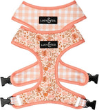 Lucy & Co. Reversible Dog Harness - Water-Repellent Neoprene, Dual-Print Design, Easy Swap Style, Adjustable Comfort Fit - Woodland Wildflowers Reversible Harness - Medium