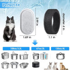 40 Pack Cat Water Fountain Filters-Cat Fountain Replacement Filters for Stainless Steel 108/3.2L& 67oz/2L Adjustable Water Flow Pet Water Fountain(20 Pack Pet Water Filter Refills+20 Pack Sponges)
